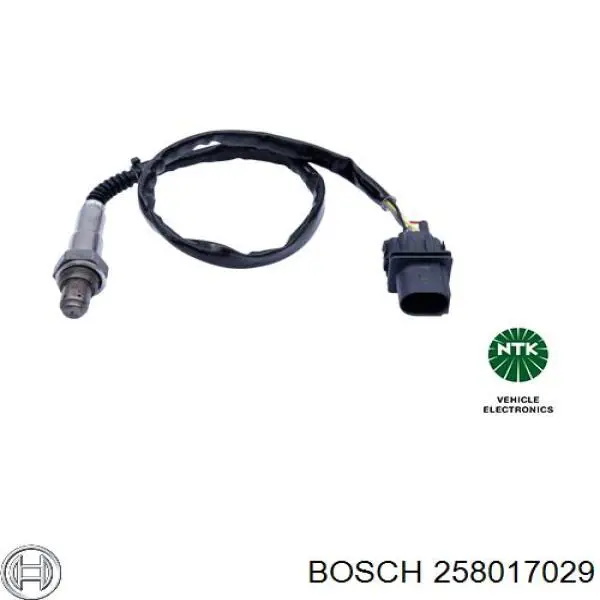 258017029 Bosch лямбда-зонд, датчик кисню до каталізатора, лівий