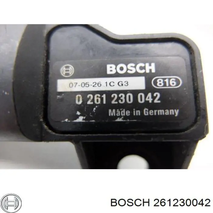 Купити 261230042 Bosch Датчик тиску наддуву (датчик нагнітання повітря в турбіну)