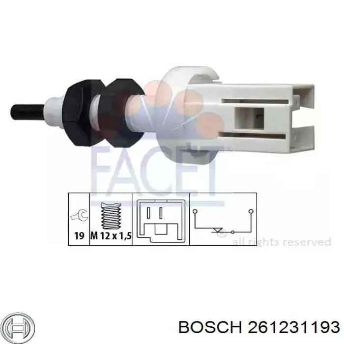 Датчик детонації Bosch 261231193 ціна, від 14.12 USD