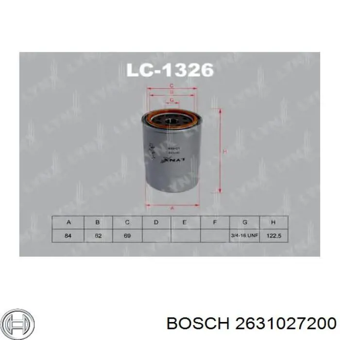 Масляний фільтр 2631027200 Bosch