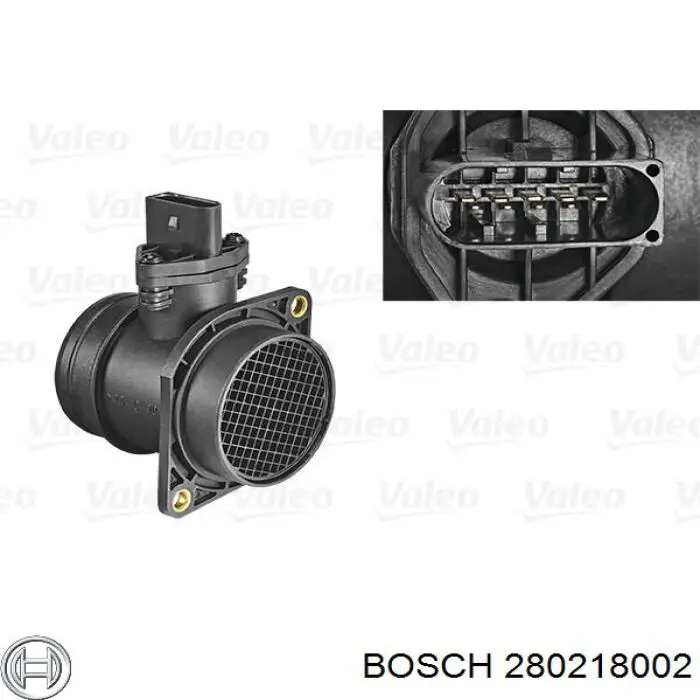 Датчик масової витрати повітря Bosch 280218002 ціна, від 43.70 USD