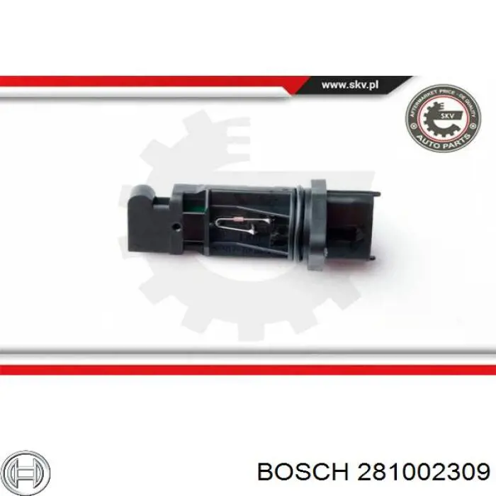 281002309 Bosch датчик потоку (витрати повітря, витратомір MAF - (Mass Airflow))