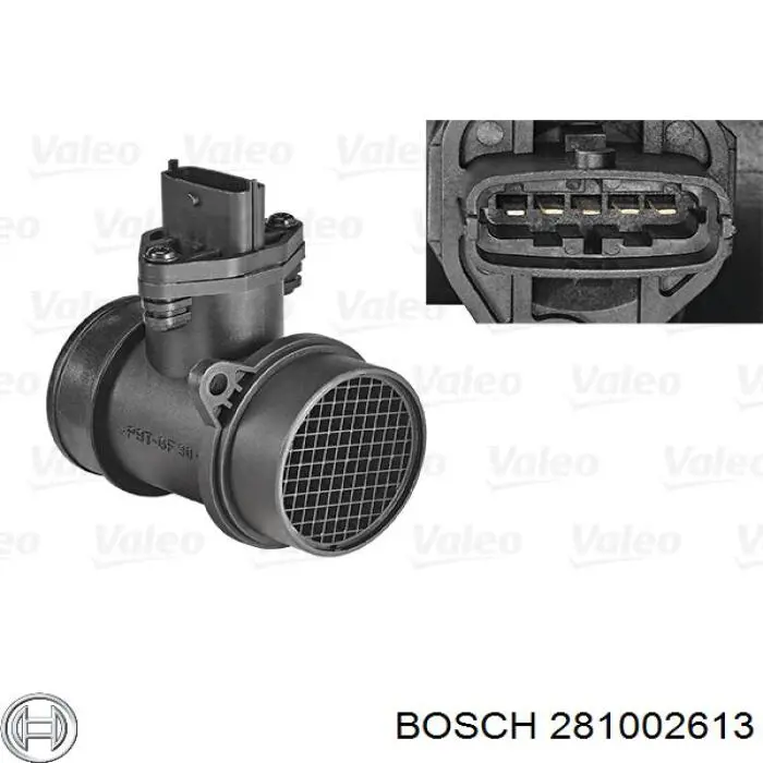 281002613 Bosch датчик потоку (витрати повітря, витратомір MAF - (Mass Airflow))