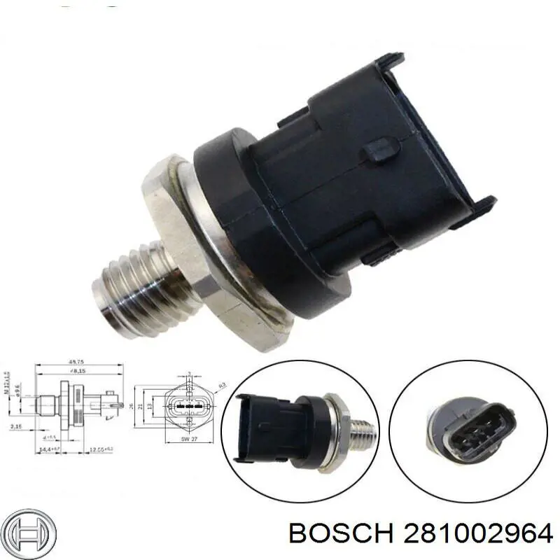 281002964 Bosch датчик тиску палива