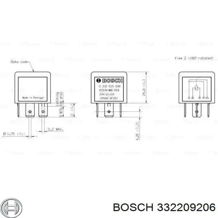 332209206 Bosch реле покажчиків поворотів