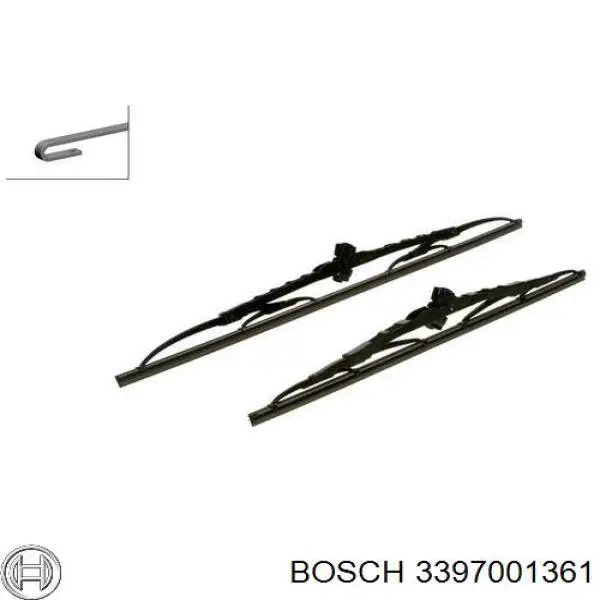 3397001361 Bosch щітка-двірник лобового скла, пасажирська