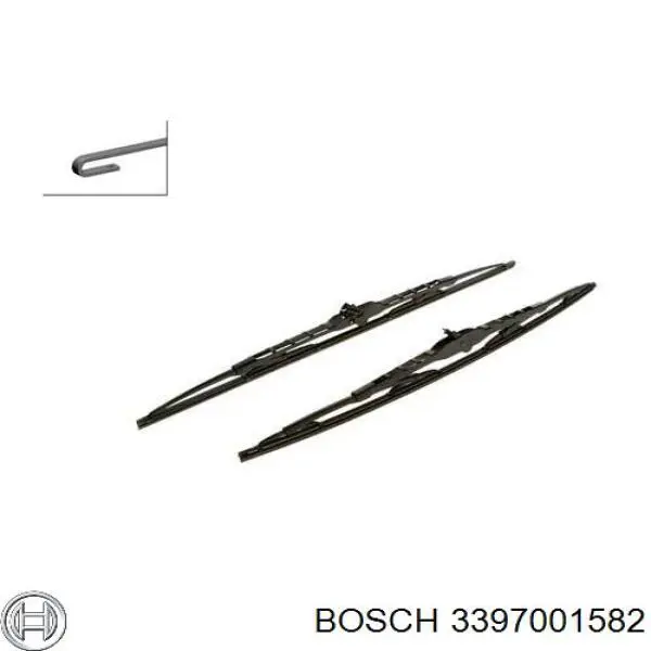 3397001582 Bosch щітка-двірник лобового скла, пасажирська