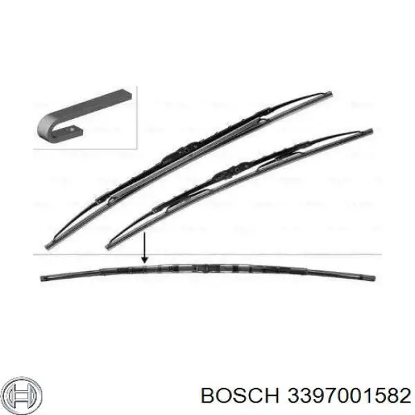 Щітка двірника права Bosch 3397001582