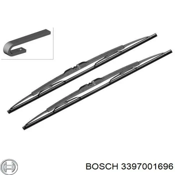 3397001696 Bosch щітка-двірник лобового скла, комплект з 2-х шт.
