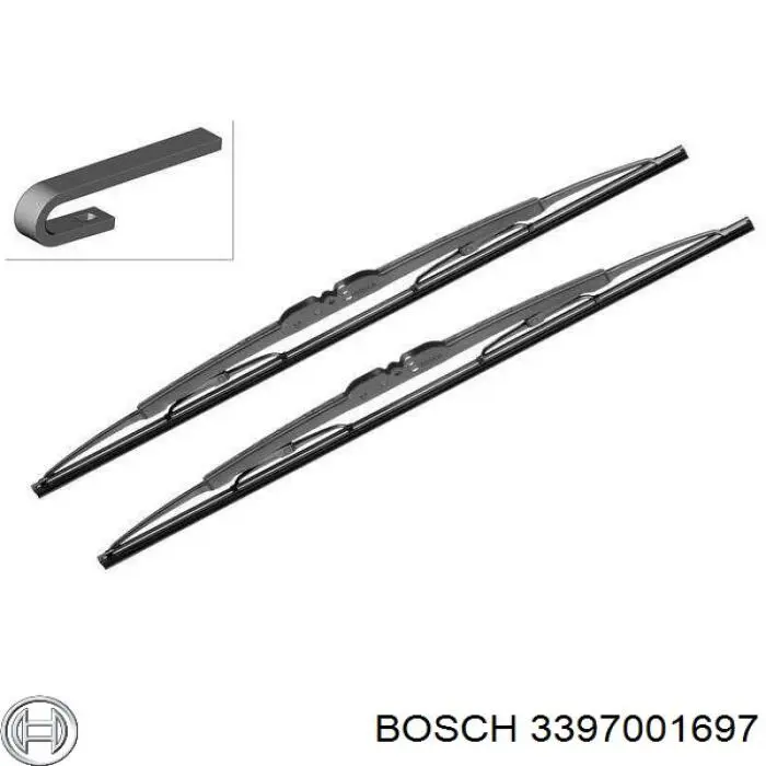 3397001697 Bosch щітка-двірник лобового скла, комплект з 2-х шт.