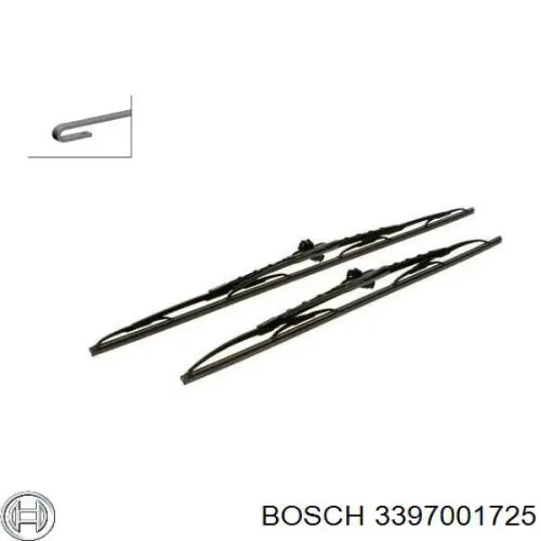 Купити 3397001725 Bosch Щітка-двірник лобового скла, пасажирська