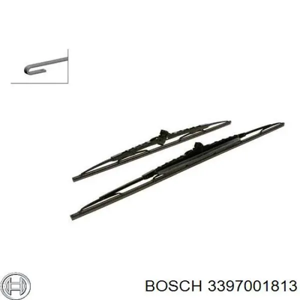 Щітка-двірник лобового скла, комплект з 2-х шт. Bosch 3397001813 ціна, від 20.86 USD