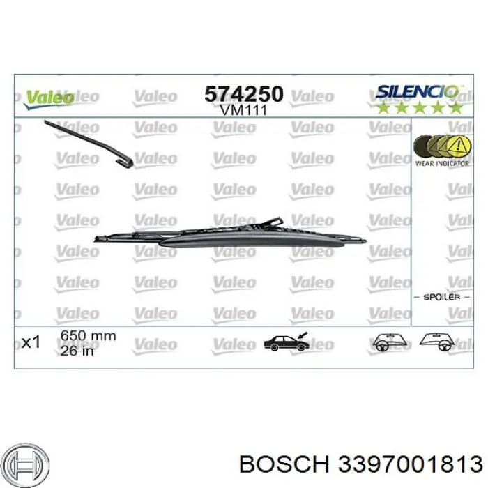 Купити 3397001813 Bosch Безконтактні двірники