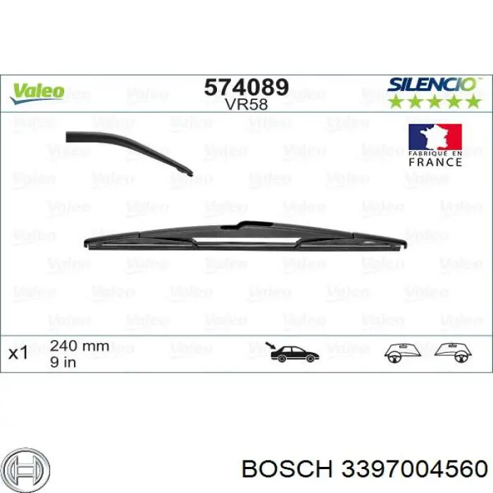 Задня щітка 3397004560 Bosch