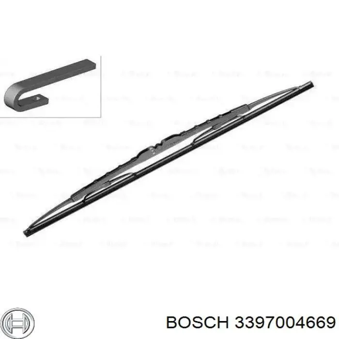 Щітка-двірник лобового скла, пасажирська Bosch 3397004669 ціна, від 3.41 USD