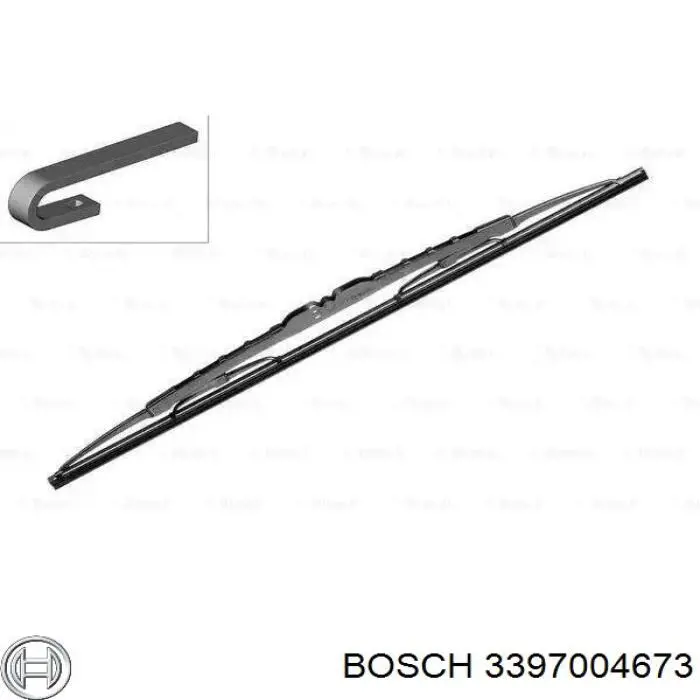 Щітка-двірник лобового скла, водійська Bosch 3397004673 ціна, від 4.71 USD