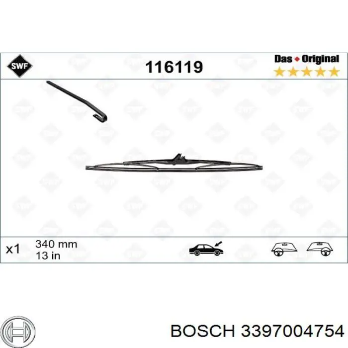 3397004754 Bosch щітка-двірник заднього скла