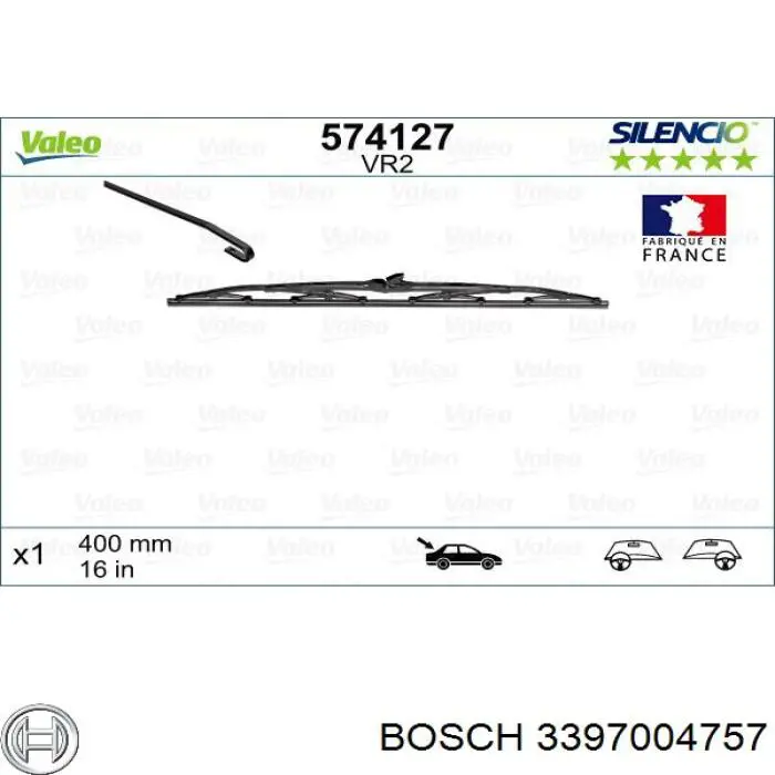 Задня щітка 3397004757 Bosch