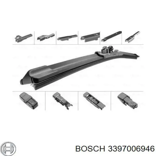 Щітка-двірник лобового скла, пасажирська Bosch 3397006946 ціна, від 11.46 USD