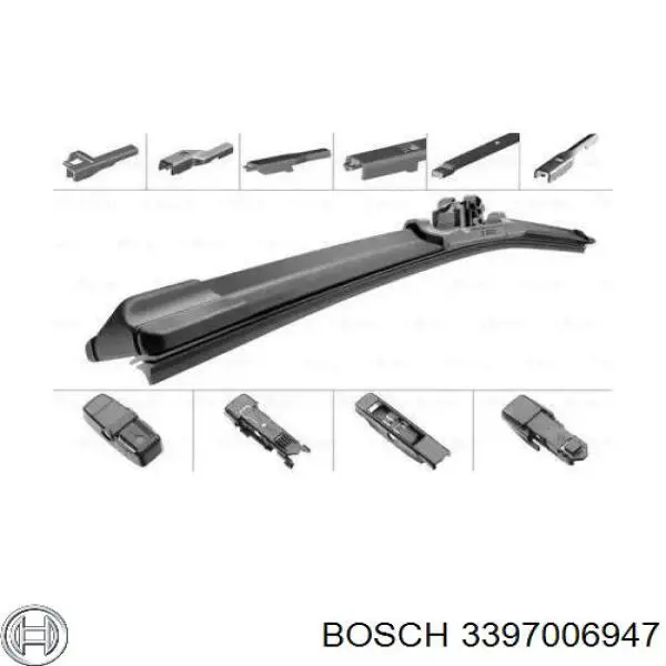 Щітка-двірник лобового скла, пасажирська Bosch 3397006947 ціна, від 12.03 USD
