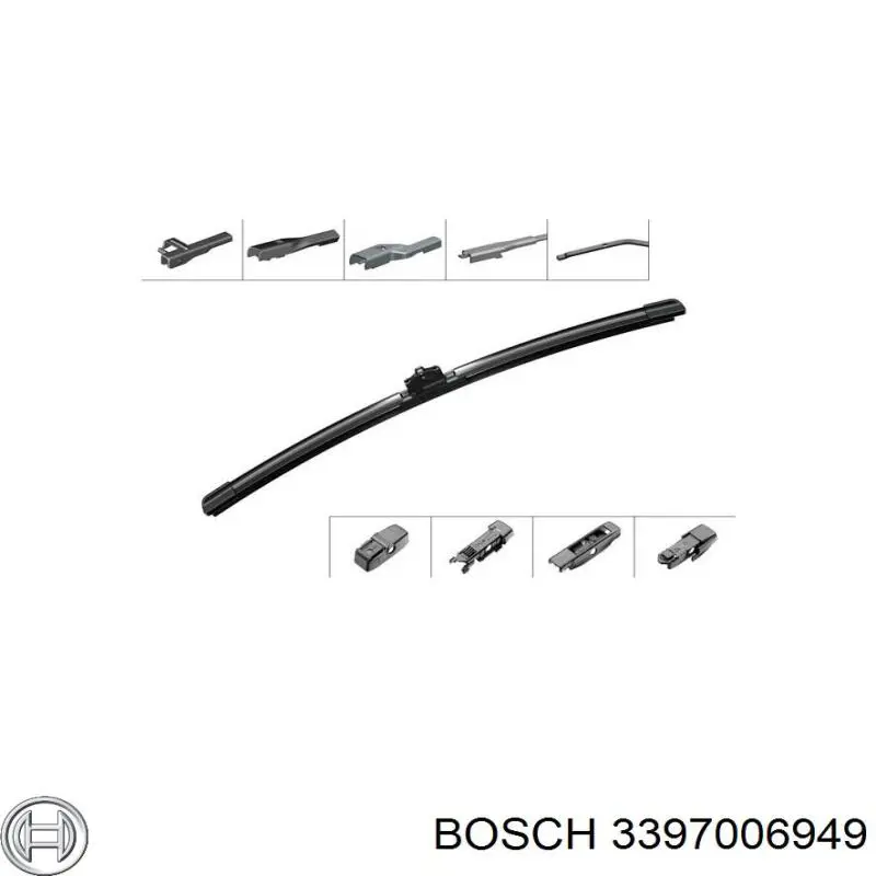 3397006949 Bosch Щітка-двірник лобового скла, водійська (550мм)
