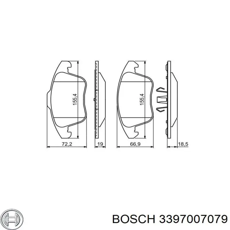 Щітка-двірник лобового скла, водійська 3397007079 Bosch