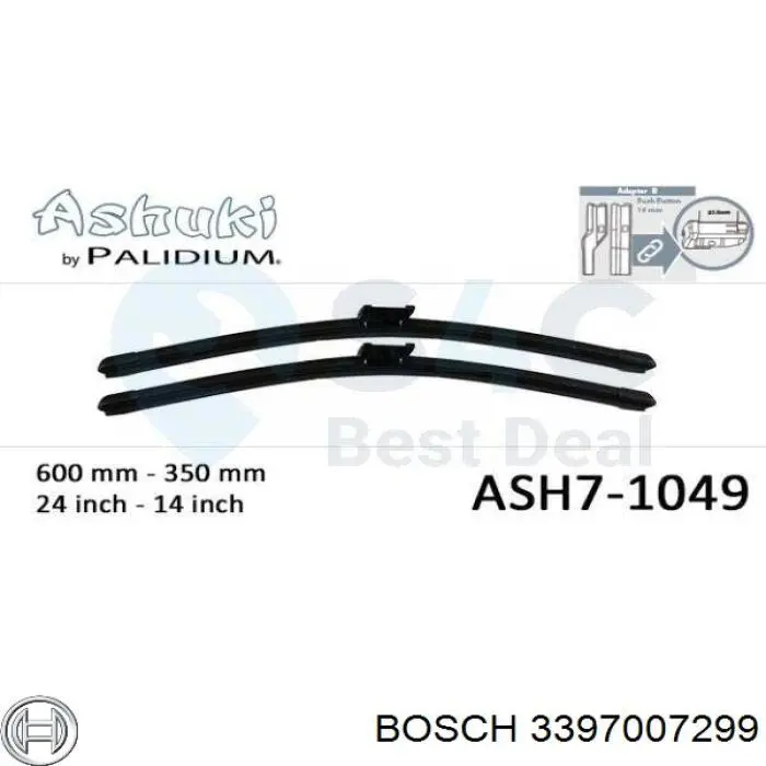3397007299 Bosch Склоочисники лобового скла