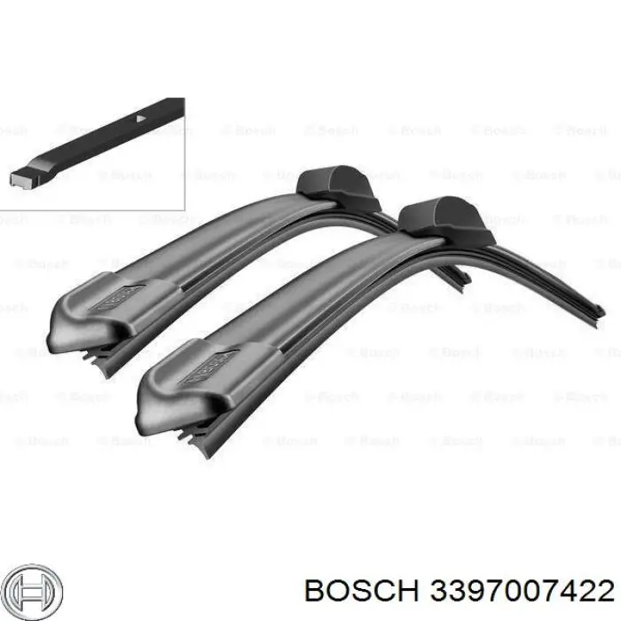 3397007422 Bosch щітка-двірник лобового скла, комплект з 2-х шт.