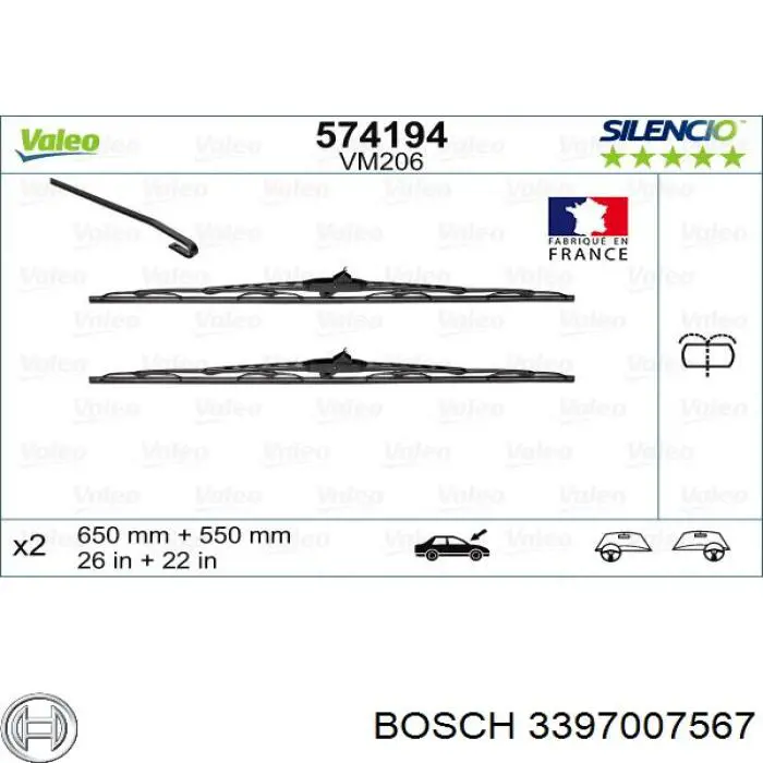 Купити 3397007567 Bosch Безконтактні двірники