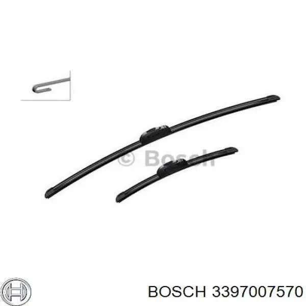 3397007570 Bosch щітка-двірник лобового скла, комплект з 2-х шт.