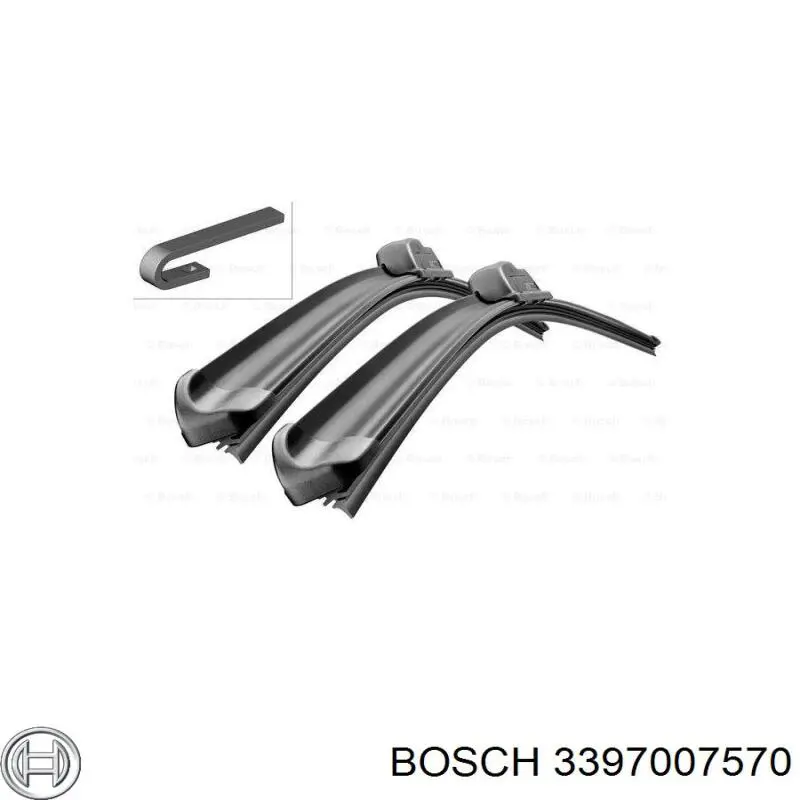 Щітка-двірник лобового скла, комплект з 2-х шт. Bosch 3397007570 ціна, від 23.69 USD