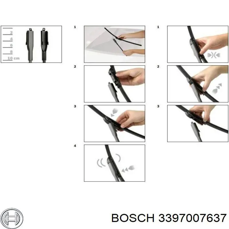 Щітка-двірник лобового скла, комплект з 2-х шт. Bosch 3397007637 ціна, від 24.85 USD