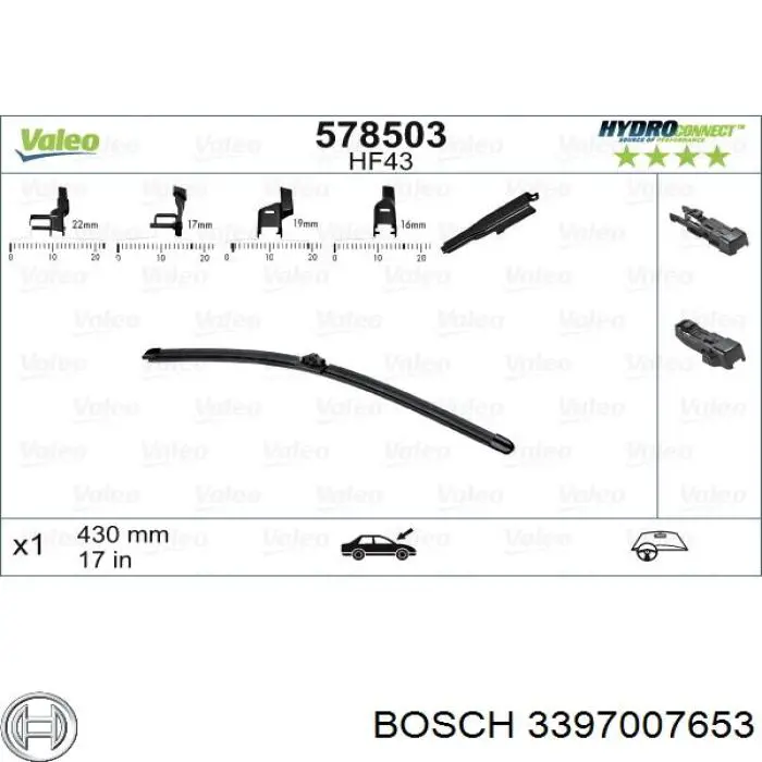 Купити 3397007653 Bosch Безконтактні двірники