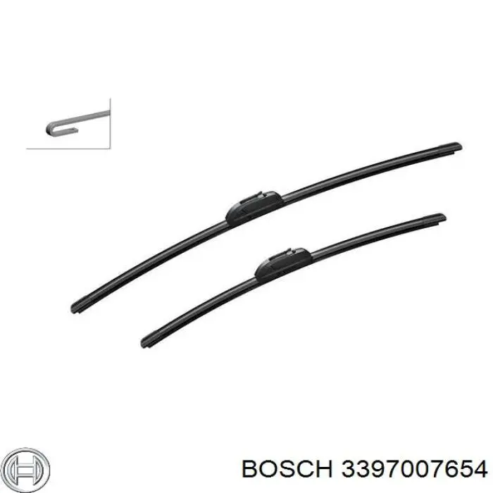 Щітка-двірник лобового скла, комплект з 2-х шт. Bosch 3397007654 ціна, від 22.99 USD