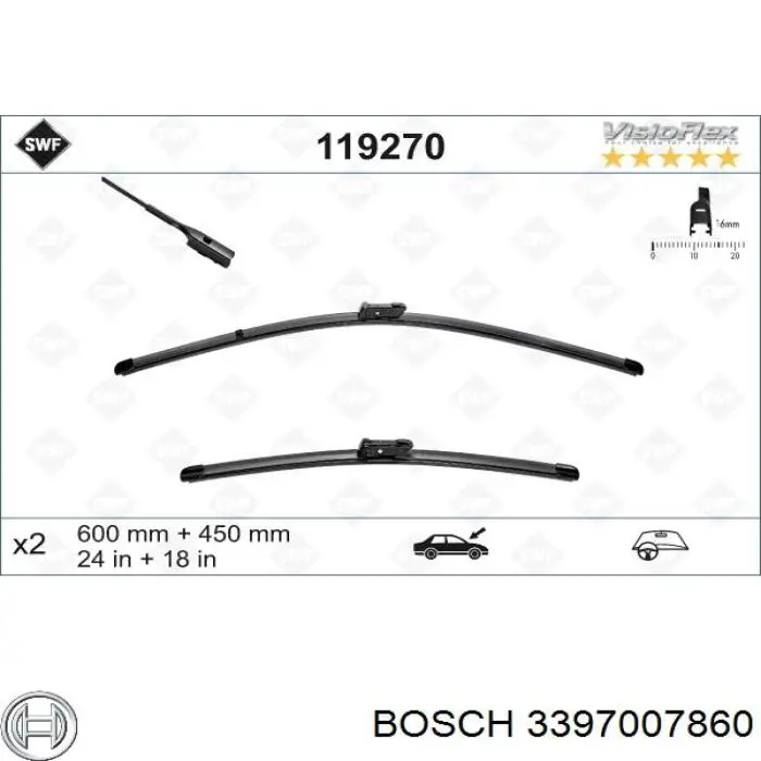 DF250 Denso Щітка двірника ліва