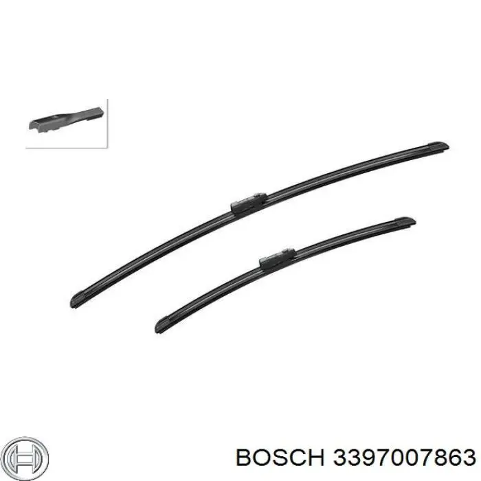 3397007863 Bosch щітка-двірник лобового скла, комплект з 2-х шт.