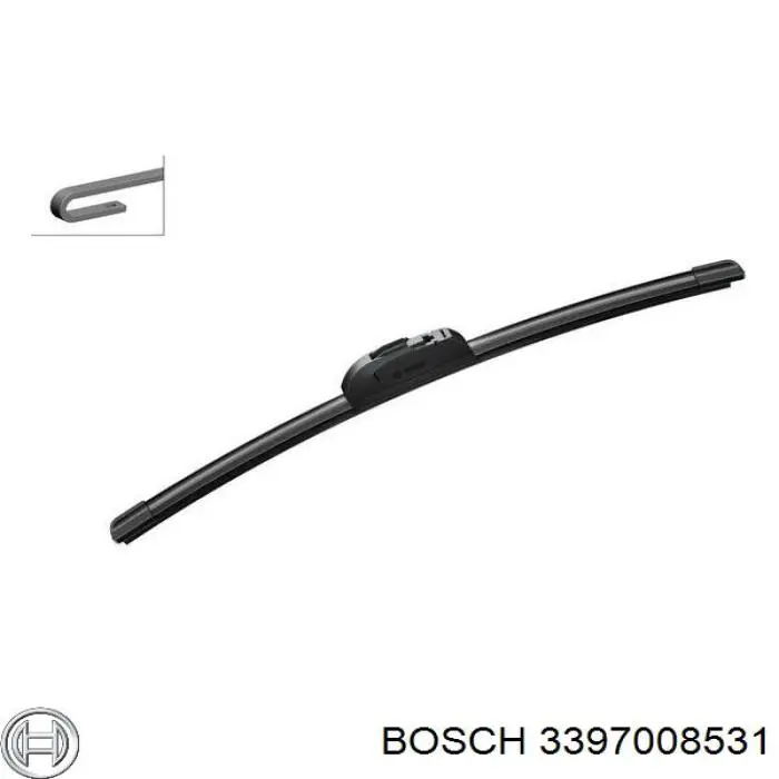 Щітка склоочисника лобового скла, пасажирська Bosch 3397008531
