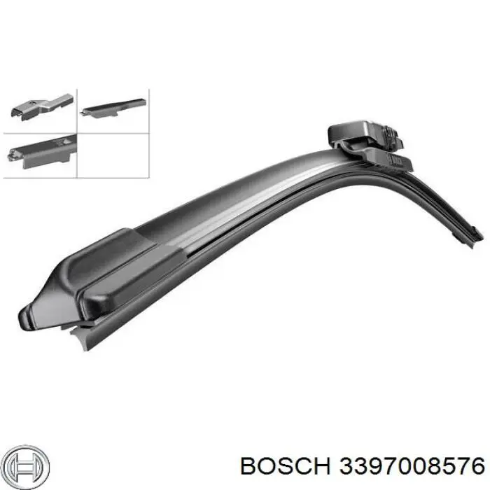 Щітка-двірник лобового скла, пасажирська Bosch 3397008576 ціна, від 6.43 USD