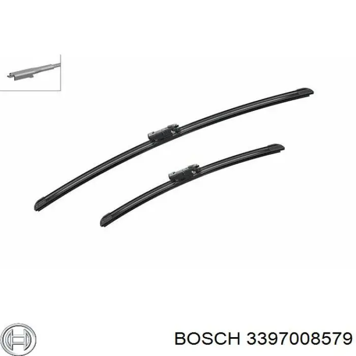 Щітка-двірник лобового скла, пасажирська Bosch 3397008579 ціна, від 7.31 USD
