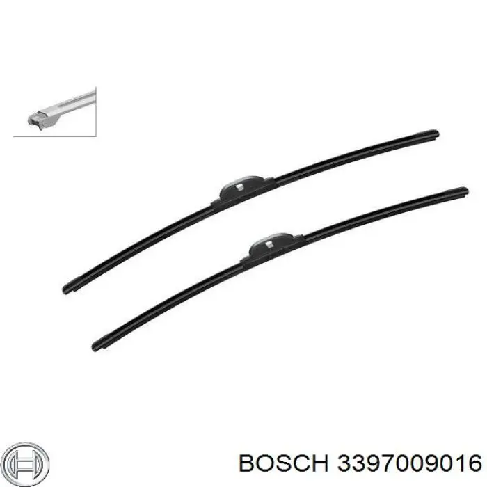 3397009016 Bosch щітка-двірник лобового скла, водійська