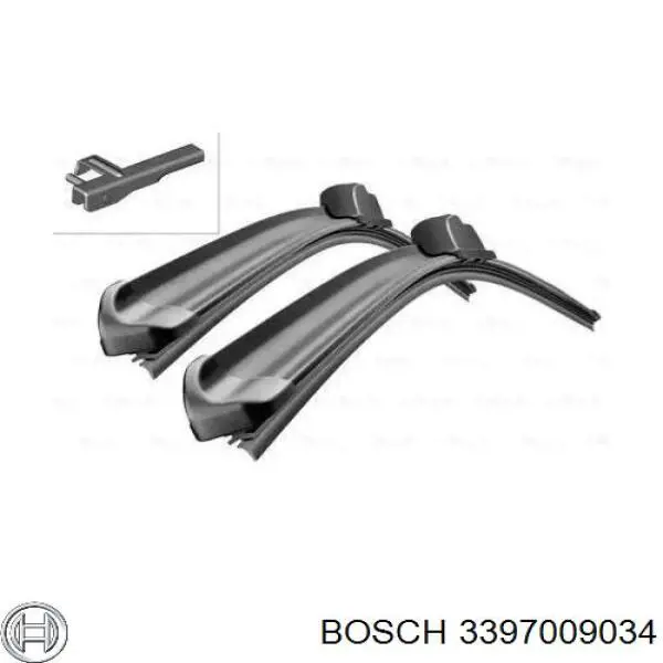 Щітка-двірник лобового скла, комплект з 2-х шт. Bosch 3397009034 ціна, від 30.50 USD