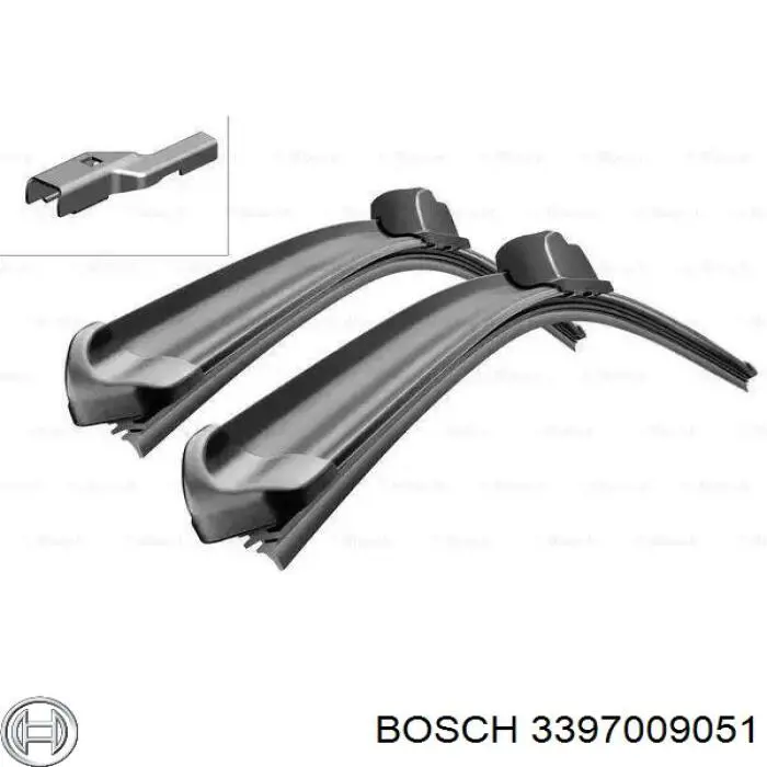 3397009051 Bosch щітка-двірник лобового скла, комплект з 2-х шт.