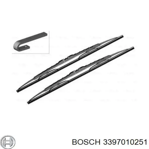 3397010251 Bosch щітка-двірник лобового скла, комплект з 2-х шт.