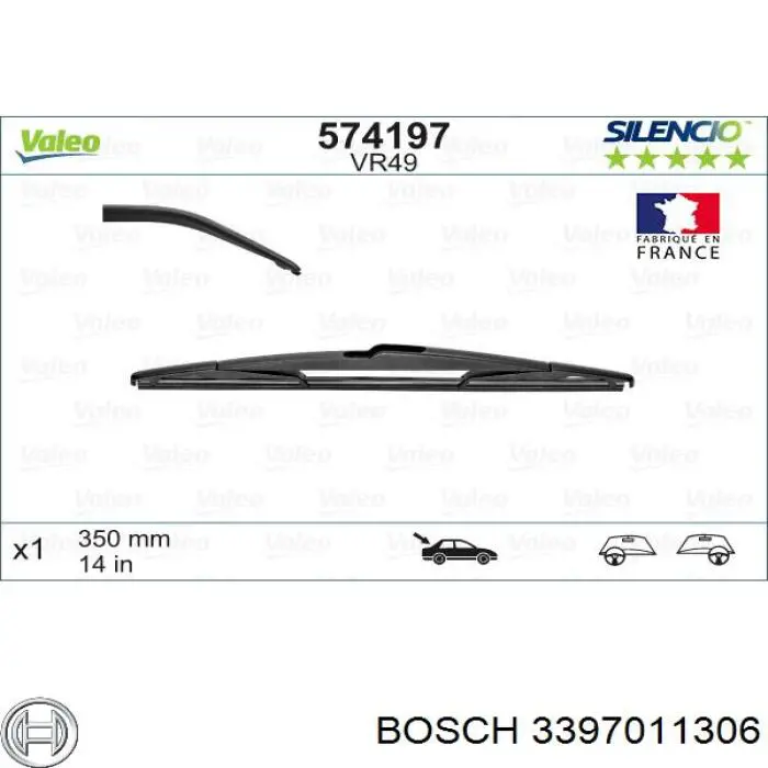 Купити 3397011306 Bosch Щітка задня