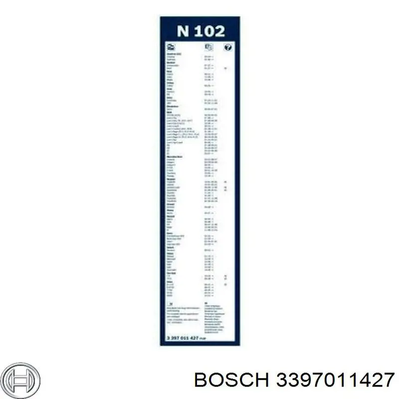 Щітка-двірник лобового скла, водійська Bosch 3397011427 ціна, від 28.22 USD