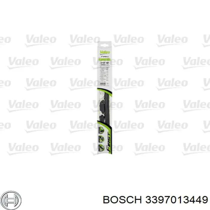Щітка-двірник лобового скла, пасажирська Bosch 3397013449 ціна, від 7.12 USD
