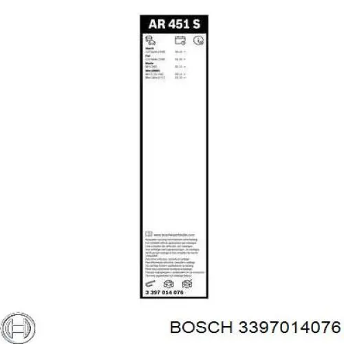 3397014076 Bosch Склоочисники лобового скла