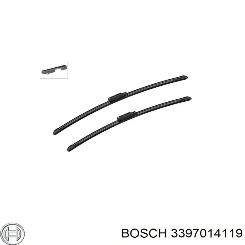 Щітка склоочисника лобового скла, водійська Bosch 3397014119