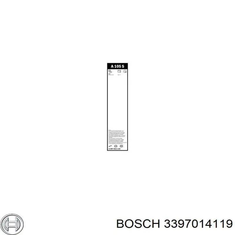 Щітка-двірник лобового скла, водійська Bosch 3397014119 ціна, від 30.47 USD