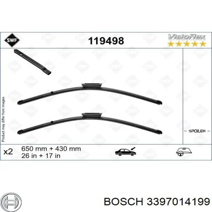 Двірники Bosch 3397014199